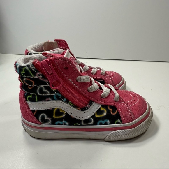Vans Kids Pink High-Top Sneakers Toddler Size 5 - Picture 2 of 11